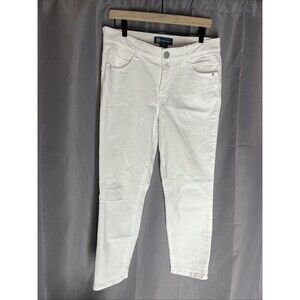 Democracy "Ab"solution Women's White Straight Leg Jeans Size 10 Comfort Stretch